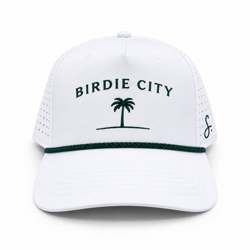 Birdie City Hat front view on white background